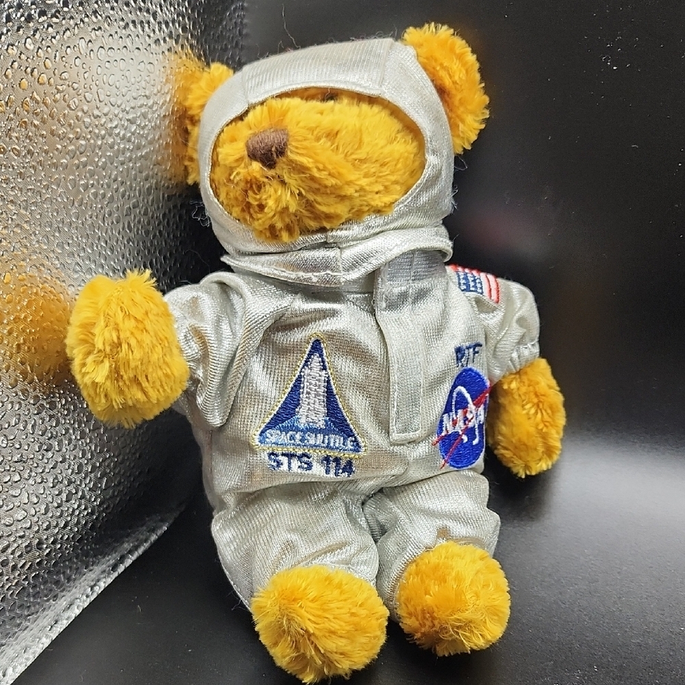 Space Shuttle Plush‎ Bear - Silver and Brown